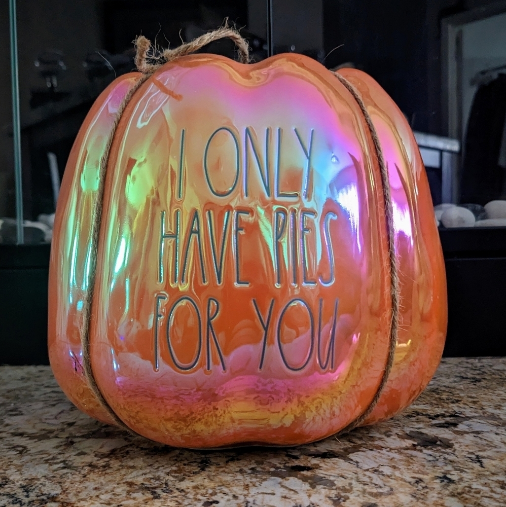 Rae Dunn I Only Have Pies For you Luster Pumpkin Planter
